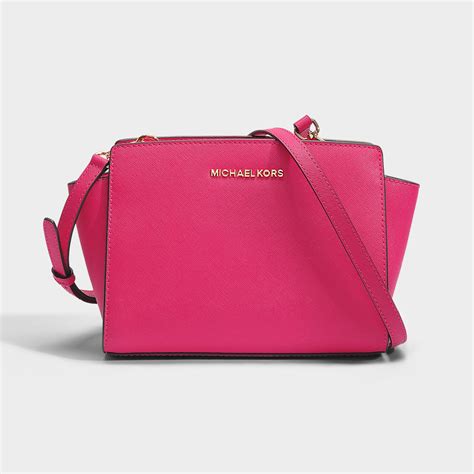 michael michael kors selma medium satchel pale pink|Michael Kors selma medium messenger.